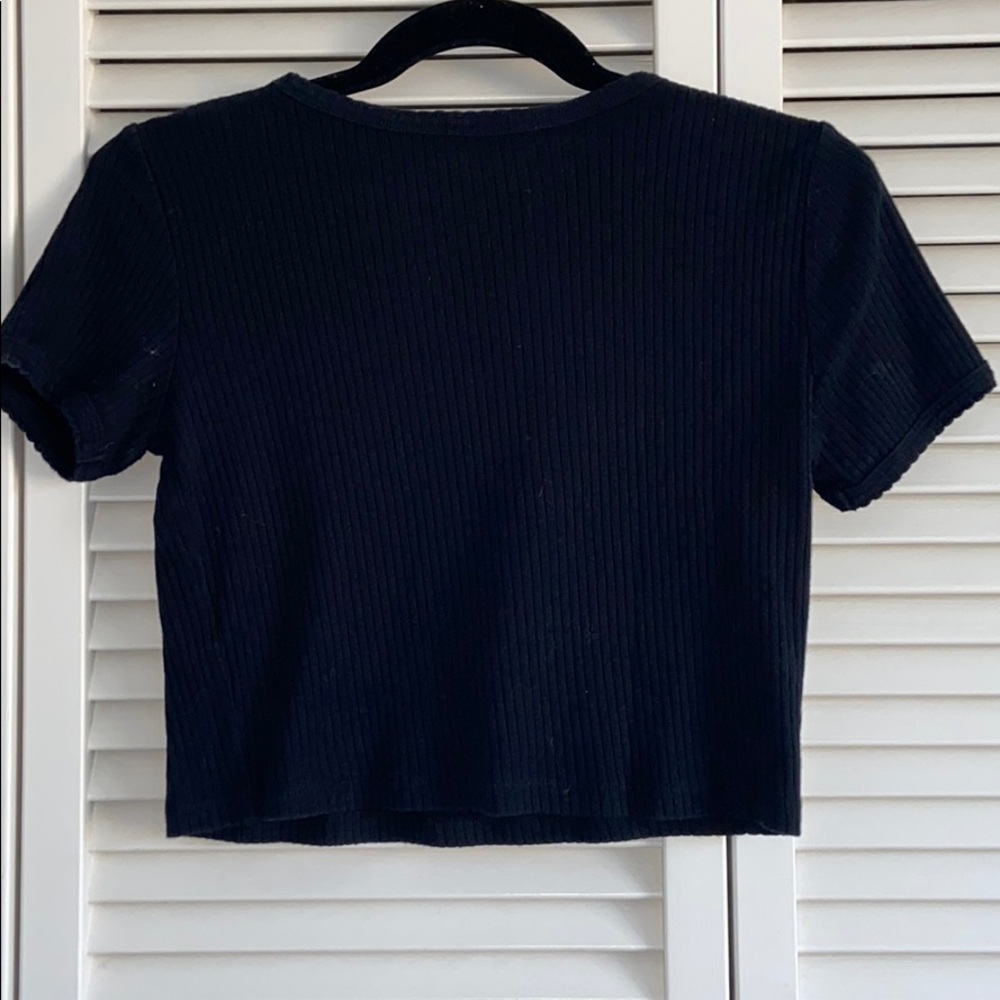 Topshop Ribbed Cropped Top - Picture 3 of 3
